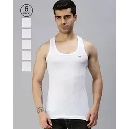 lux cozi Pack of 6 Sleeveless Vests-picture-24