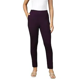 lux cozi PYNK Women's Solid Premium Cotton Lycra Kurtipant with Side Pocket | Elastic Waist Full Length Women Kurtipant | Free Size-picture-51