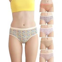 lux cozi Women's Printed Pack of 6 Hipsters-picture-25