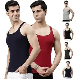 Xylo Gym Vest for Mens 100% Cotton(Pack of 6)(Color & Prints May Vary)-image-43