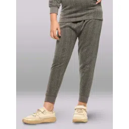 LUX Inferno Girls Charcoal Grey Skinny Fit Thermal Pants-image-15