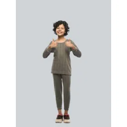 LUX Inferno Kids Charcoal Grey Skinny Fit Full Sleeves Thermal Set-image-36