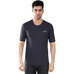 lux inferno Men's Round Neck Thermal Vest | Half Sleeve Winter Innerwear Soft & Warm Cotton Fabric Charcoal-picture-27