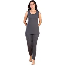 lux inferno Women’s Thermal Innerwear Set | Slips Top & Bottom | Sleevless Round Neck Winter Wear Charcoal-picture-18