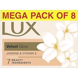 Lux Flaw-less Glow Bathing Soap (150gx8) infused with Vitamin C & E For Superior Glow Offer pack-picture-43