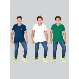 Lux Nitro Boys Green Solid T-Shirt (Pack Of 3)-picture-17