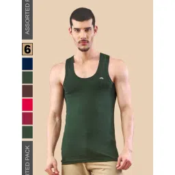 Lux Nitro Cotton Regular Fit Solid Vest (Pack of 6)-picture-15