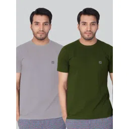 Lux Nitro Khaki & Pewter Regular Fit T-Shirt - Pack of 2-picture-15