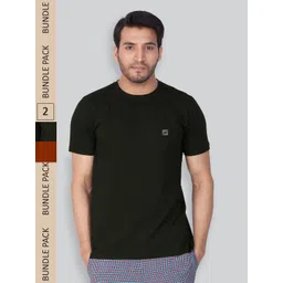 LUX NITRO Pack Of 2 Plus Size Round Neck Lounge T-shirts-picture-24