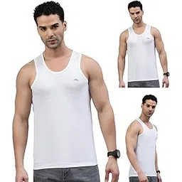 lux parker Men's Round Neck Sleeveless Cotton Vest with Extended Length for Easy | Sando for Men-picture-17