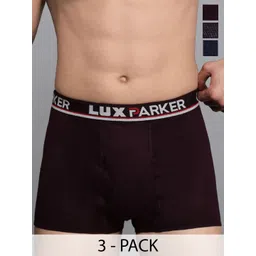 LUX PARKER Pack Of 3 Pure Cotton Long Trunks LUX_PARKER_SEMI-LONG_COL_3PC-picture-35