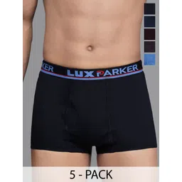 LUX PARKER Pack Of 4 Pure Cotton Long Trunks LUX_PARKER_SEMI-LONG_COL_5PC-picture-38