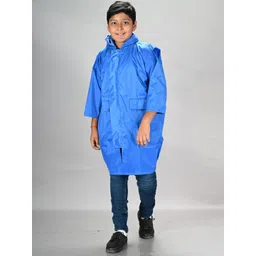 LUX VENUS Boys Hooded Raincoat With School Bag Cover-picture-23