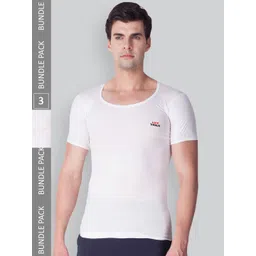 LUX VENUS Men Pack Of 3 Pure Cotton Undershirt Innerwear Vests- VENUS_WH_RNS_75_3PC-picture-21