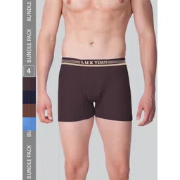 LUX VENUS Men Pack Of 4 Assorted Pure Cotton Trunks-picture-38