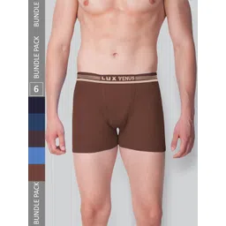 LUX VENUS Men Pack Of 6 Mid-Rise Assorted Pure Cotton Trunks VENUS_FCD_DRW_AST_105_6PC-picture-23