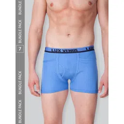 LUX VENUS Men Pack Of 7 Assorted Pure Cotton Trunks-picture-41
