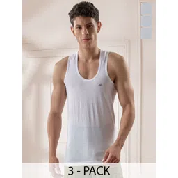 LUX VENUS Pack Of 3 Men Scoop Neck Sleveeless Cotton Vest-picture-25