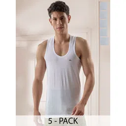 LUX VENUS Pack Of 5 Men Scoop Neck Sleveeless Cotton Vest-picture-41