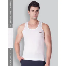 LUX VENUS Pack Of 5 Pure Cotton Basic Vests-picture-24