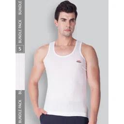 LUX VENUS Pack Of 5 Pure Cotton Innerwear Vests-picture-34