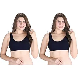 lux venus Venus Wire Free Slip on Moulded Sports Bra with Adjustable Strap-picture-17