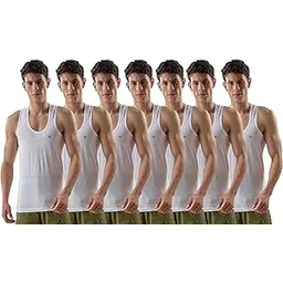 lux venus Vest for Men White | 100% Cotton | Pack of 7-picture-11