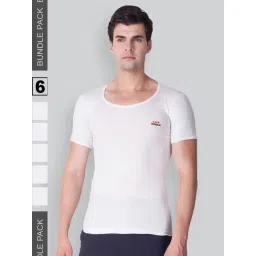 LUX Venus White Cotton Vest - Pack of 6-picture-32