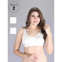 Lux Venus White Full Coverage Non-Wired Sports Bra - Pack of 2-picture-45