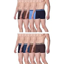 lux venus Men's Cotton Classic Modern Solid Trunks image 1