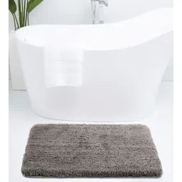 Brown Solid Polyester 30x18 Inches Super Soft Bath Mat By Luxe Home International-picture-25