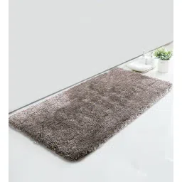 Brown Solid Polyester 36x24 Inches Super Soft Bath Mat By Luxe Home International-picture-22