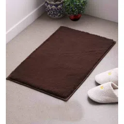 luxe home international Brown Solid Polyester 5 x 3 Inches Anti Skid Door Mat-picture-39