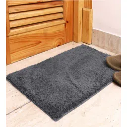 luxe home international Grey Solid Microfibre 17x12 Inches AntiSkid Door Mat-picture-40