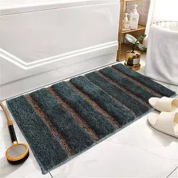 luxe home international Olive Solid Micro Fiber Bath Mat - Set of 1-picture-20