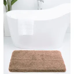 Rust Solid Polyester 30x18 Inches Super Soft Bath Mat By Luxe Home International-picture-18