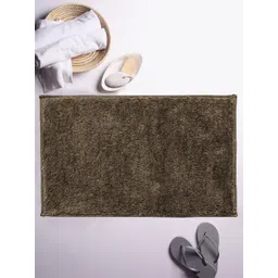 LUXEHOME INTERNATIONAL Brown Solid 2200 GSM Bath Rug-picture-13