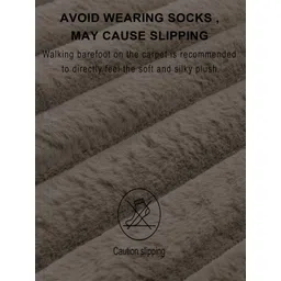 LUXEHOME INTERNATIONAL Brown Striped Anti-Skid Carpet image 5