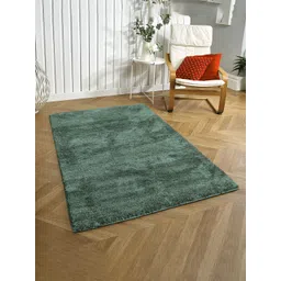 LUXEHOME INTERNATIONAL Green Solid Rectangular Anti-Skid Carpet-picture-12
