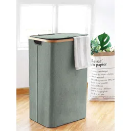 LUXEHOME INTERNATIONAL Grey & Gold Toned Waterproof Laundry Basket 100L-picture-55