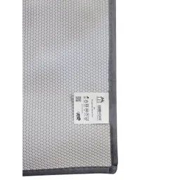 LUXEHOME INTERNATIONAL Grey Anti-Skid Rectangular Ultra Soft Ruffle Doormat image 2