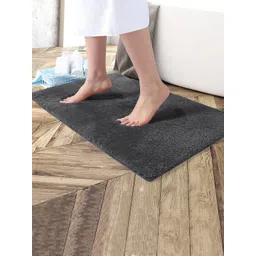 LUXEHOME INTERNATIONAL Grey Solid 2200 GSM Rectangular Bath Rug-picture-15