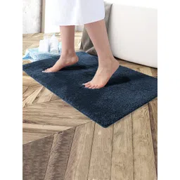 LUXEHOME INTERNATIONAL Navy Blue Solid 2200 GSM Bath Rug-picture-22