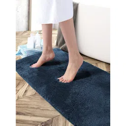 LUXEHOME INTERNATIONAL Newman Navy Blue 2500 GSM Rectangular Bath Rug-image-44
