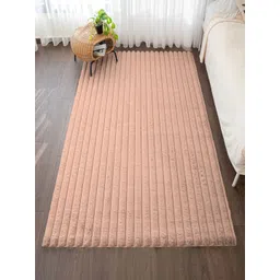 LUXEHOME INTERNATIONAL Peach-Coloured Striped Anti-Skid Carpet-picture-10