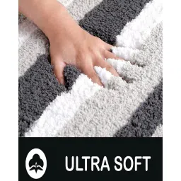 luxehome international Striped Rectangular Bath Mat image 2