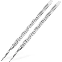 Luxshiny 2pcs Cuticle Pusher Tool Cuticle Remover Nail Polish Tools Stainless Steel Gel Fingernails Polish Peeler Manicure Tool Pedicure Cleaner For Fingernail Toenail-picture-32