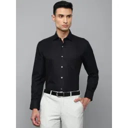 Luxure By Louis Philippe Black Cotton Regular Fit Shirt-picture-37