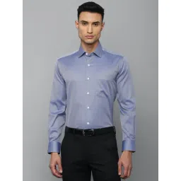 Luxure By Louis Philippe Blue Cotton Regular Fit Shirt-picture-30