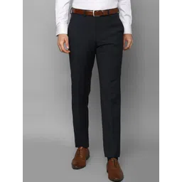 Luxure by Louis Philippe Men Checked Slim Fit Formal Trousers-picture-39